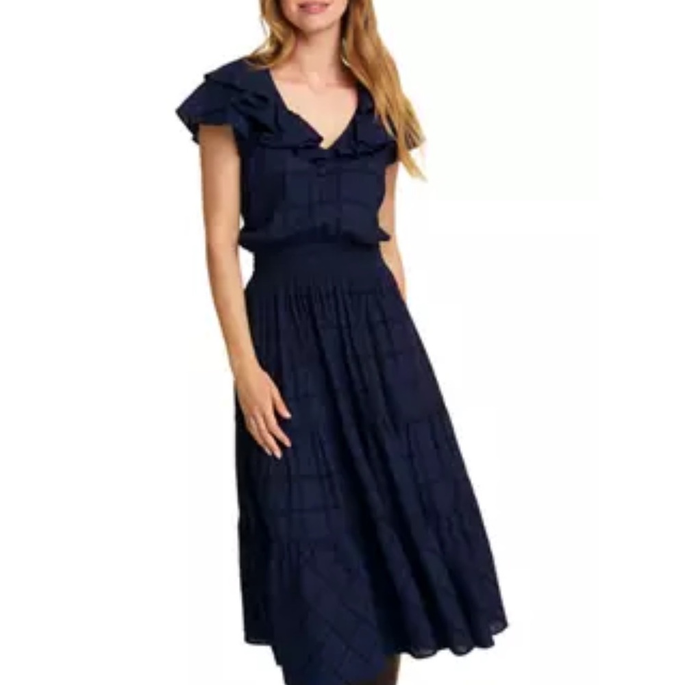 Draper James Womens Marie Pane Plaid Dress